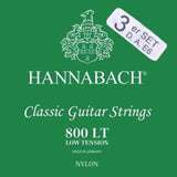 Hannabach strings for classical guitar Series 800 Low Tension silver-plated - set of 3 bass (8007LT)