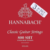 Hannabach strings for classical guitar Series 800 Super High Tension silver-plated - set of 3 bass (8007SHT)