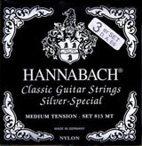 Hannabach strings for classical guitar Series 815 Medium Tension Silver special - Set of 3 bass strings (8157MT)