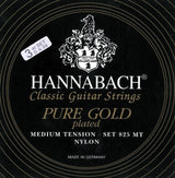 Hannabach Strings for classical guitar Serie 825 Medium tension specialized gold plated - set of 3 bass strings medium (8258MT)