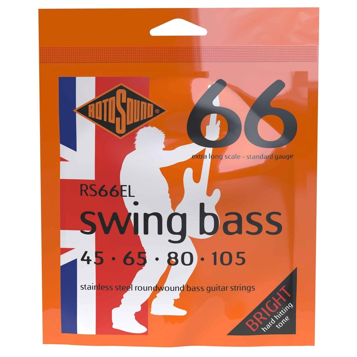 Rotosound E-Bass Strings Swing Bass 66 - Set 4-string Extra Long Custom 45-105 (RS66EL)