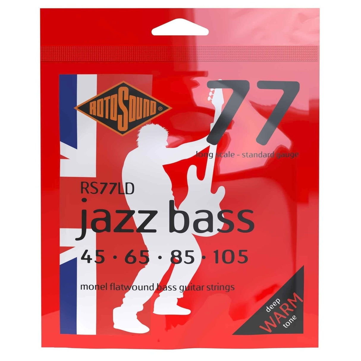 Rotosound Jazz Bass strings Jazz Bass 77 - 4-string set, Flatwound Standard 45-105 (RS77LD)