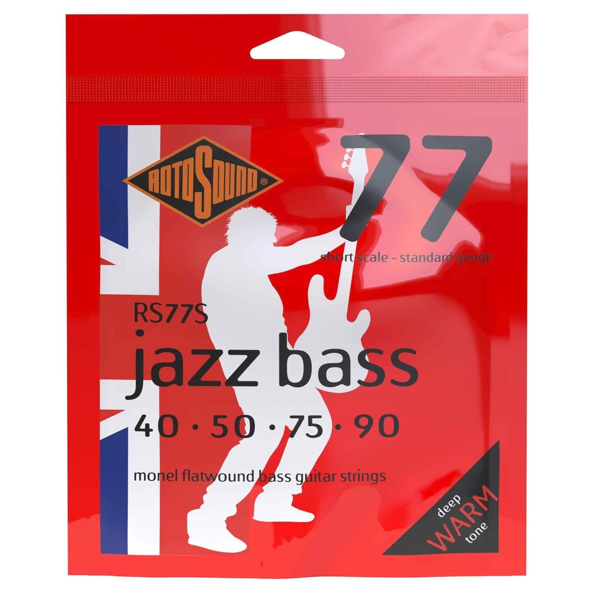 Rotosound Jazz Bass strings Jazz Bass 77 - 4-string set, Short 40-90 //Short scale length (30"/760mm) (RS77S)