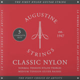 Augustine Strings for classical guitar Classic Label - 3 x Set Classic Red (normal/medium)