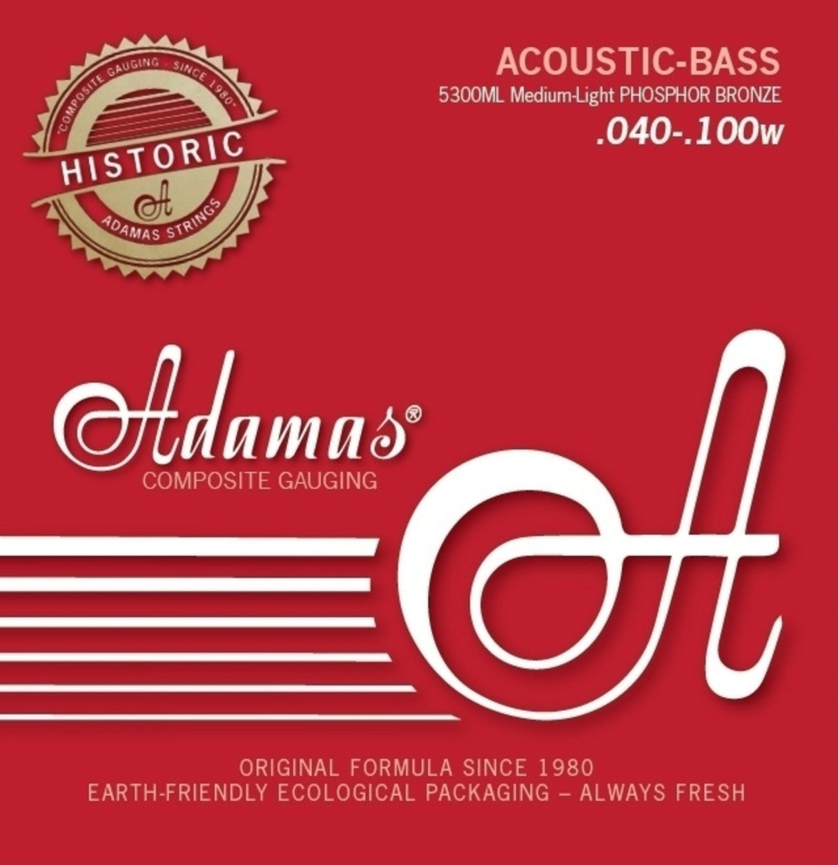 Adamas strings for acoustic bass Phosphor Bronze - Set 4-string med-light (5300ML)