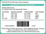 Hannabach strings for Ukulele Tenor Ukulele Goldin 243MHTLG low G - Set Low G (243MHTLG)