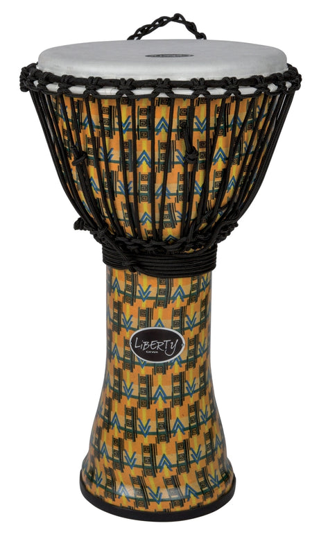 GEWA Liberty Series rope-tuned djembe - 14" Abstract Kente