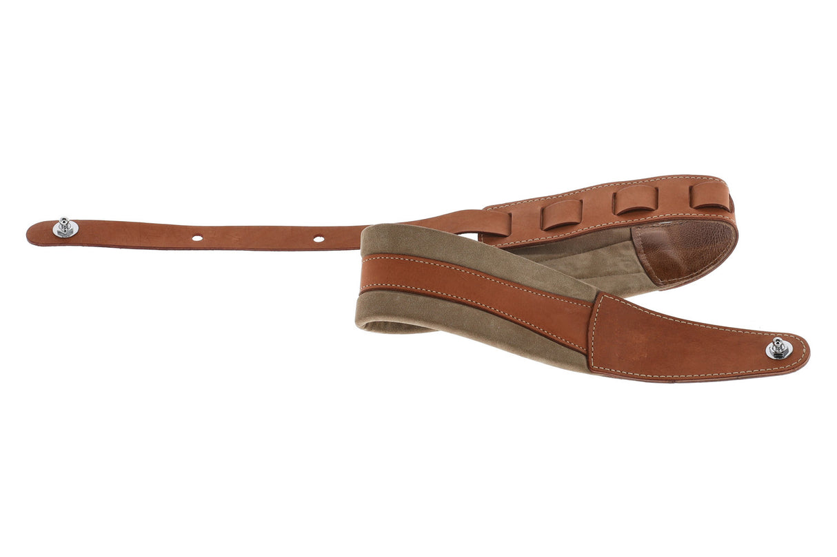 GEWA Guitars Straps Prestige 85 padded Security Locks - dry sand/brown