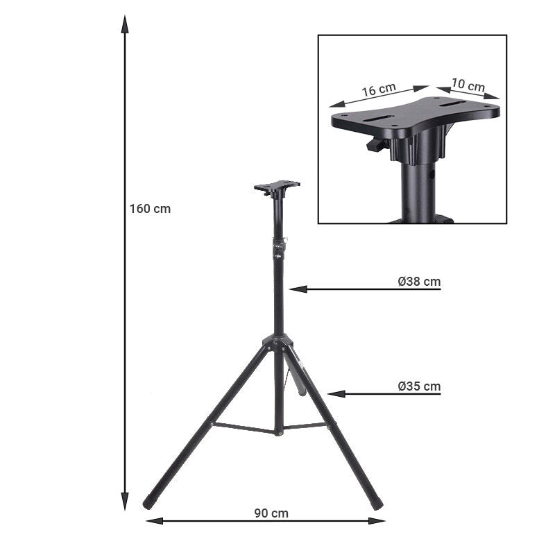 Wind-Up Speaker Stand 130-210cm (70 kg)