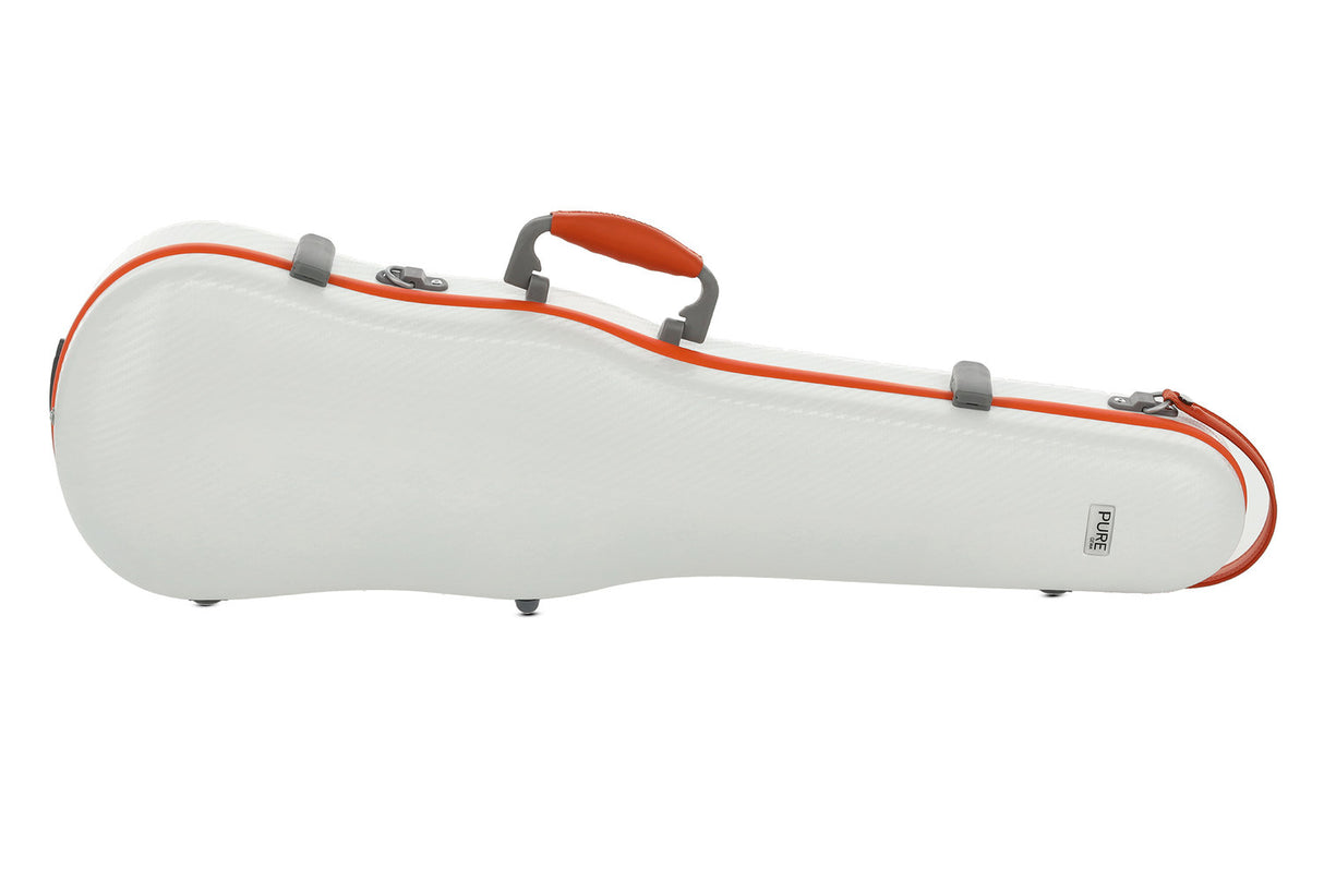 PURE GEWA Form-shaped violin cases Polycarbonate FUN - 4/4 - 1/2 (White / Blacj)
