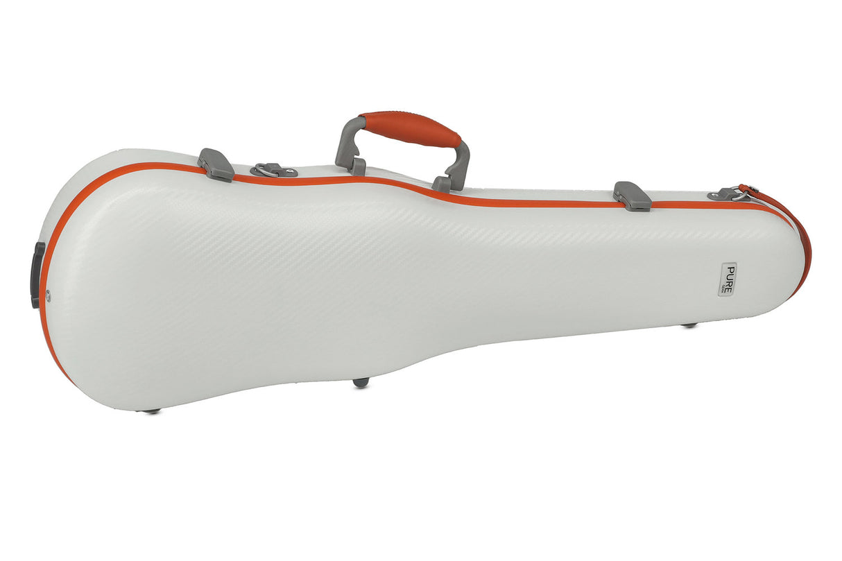 PURE GEWA Form-shaped violin cases Polycarbonate FUN - 4/4 - 1/2 (White / Blacj)