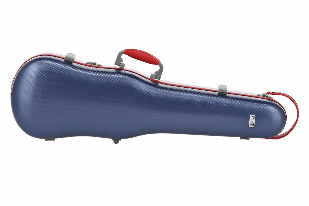 PURE GEWA Form-shaped violin cases Polycarbonate FUN - 4/4 - 1/2 (Blue / Black)