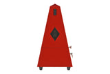 Wittner Metronome Pyramid Shape - Dark Red Matte 855201