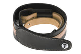 GEWA Guitars Straps Prestige 65 padded Security Locks - black punctured/brown