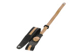 GEWA Guitars Straps Prestige 65 padded Security Locks - black punctured/brown