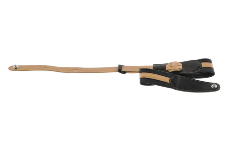 GEWA Guitars Straps Prestige 65 padded Security Locks - black punctured/brown