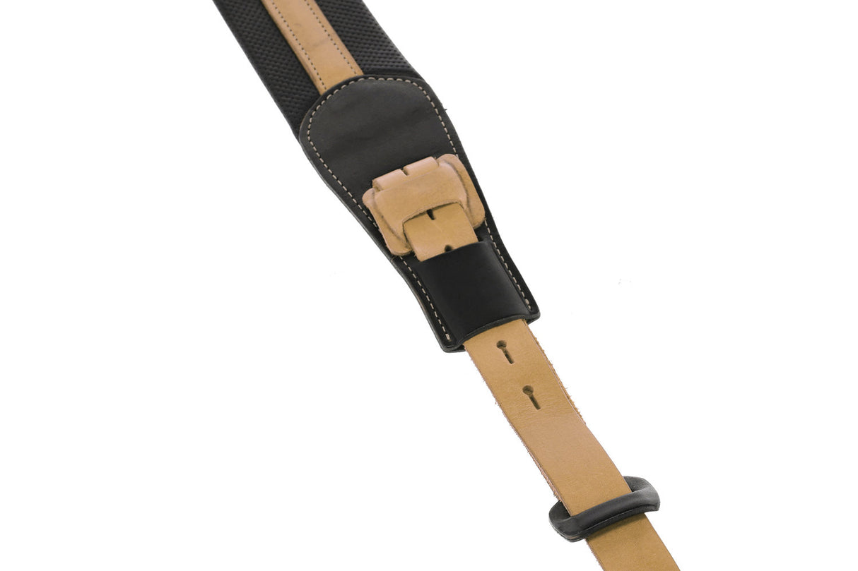 GEWA Guitars Straps Prestige 65 padded Security Locks - black punctured/brown