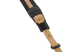 GEWA Guitars Straps Prestige 65 padded Security Locks - black punctured/brown