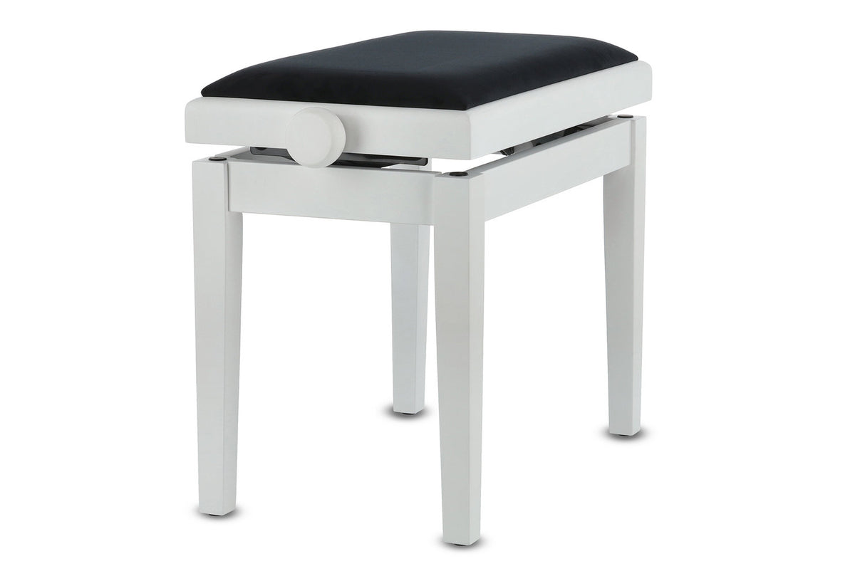 GEWA Piano bench Deluxe - Matt white (Seat black)