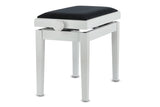GEWA Piano bench Deluxe - Matt white (Seat black)