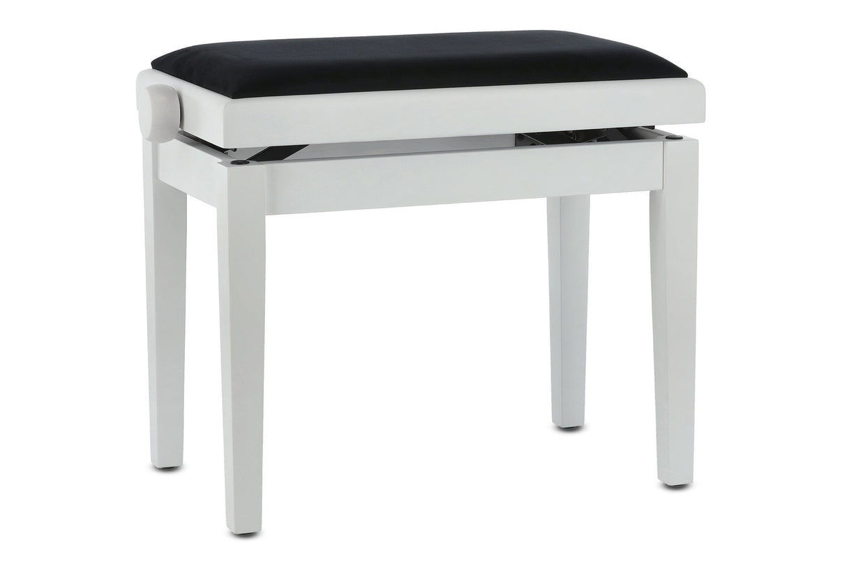 GEWA Piano bench Deluxe - Matt white (Seat black)