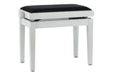 GEWA Piano bench Deluxe - Matt white (Seat black)