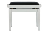 GEWA Piano bench Deluxe - Matt white (Seat black)