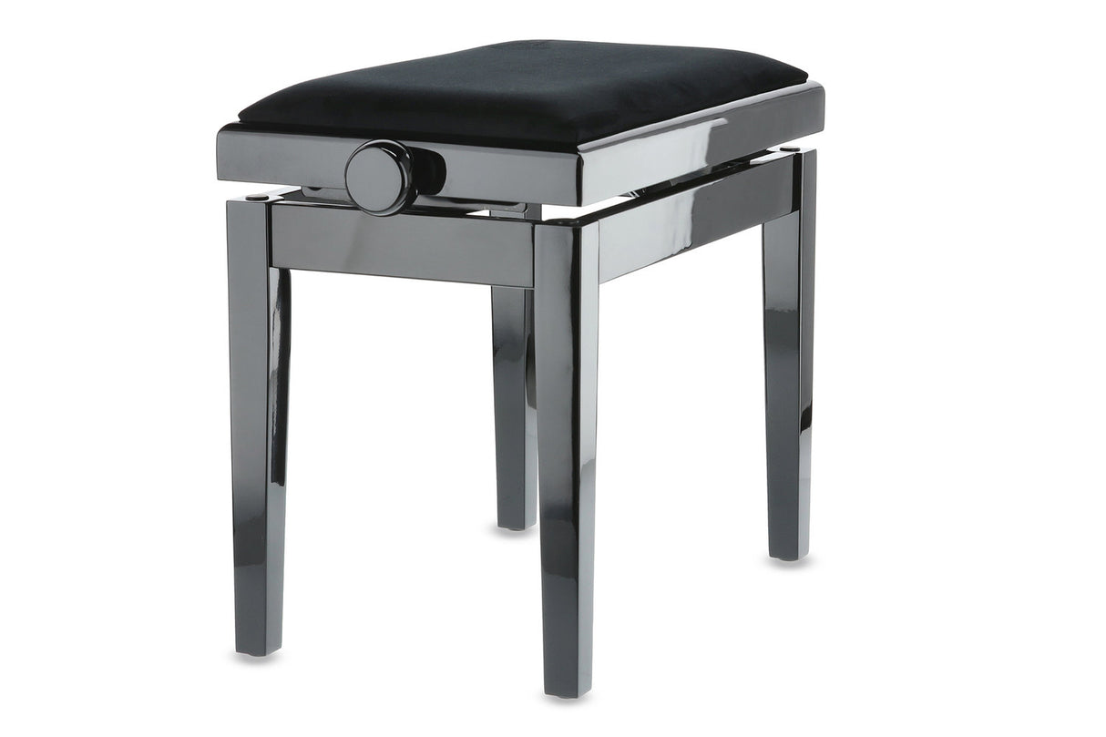 GEWA Piano bench Deluxe - High-gloss black (Seat black)