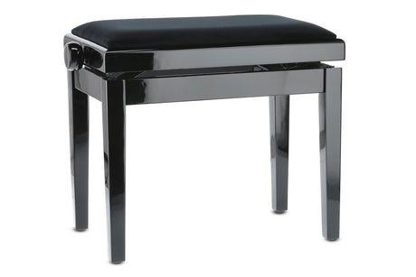 GEWA Piano bench Deluxe - High-gloss black (Seat black)