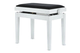 GEWA Piano bench Deluxe - High-gloss white (Seat black)
