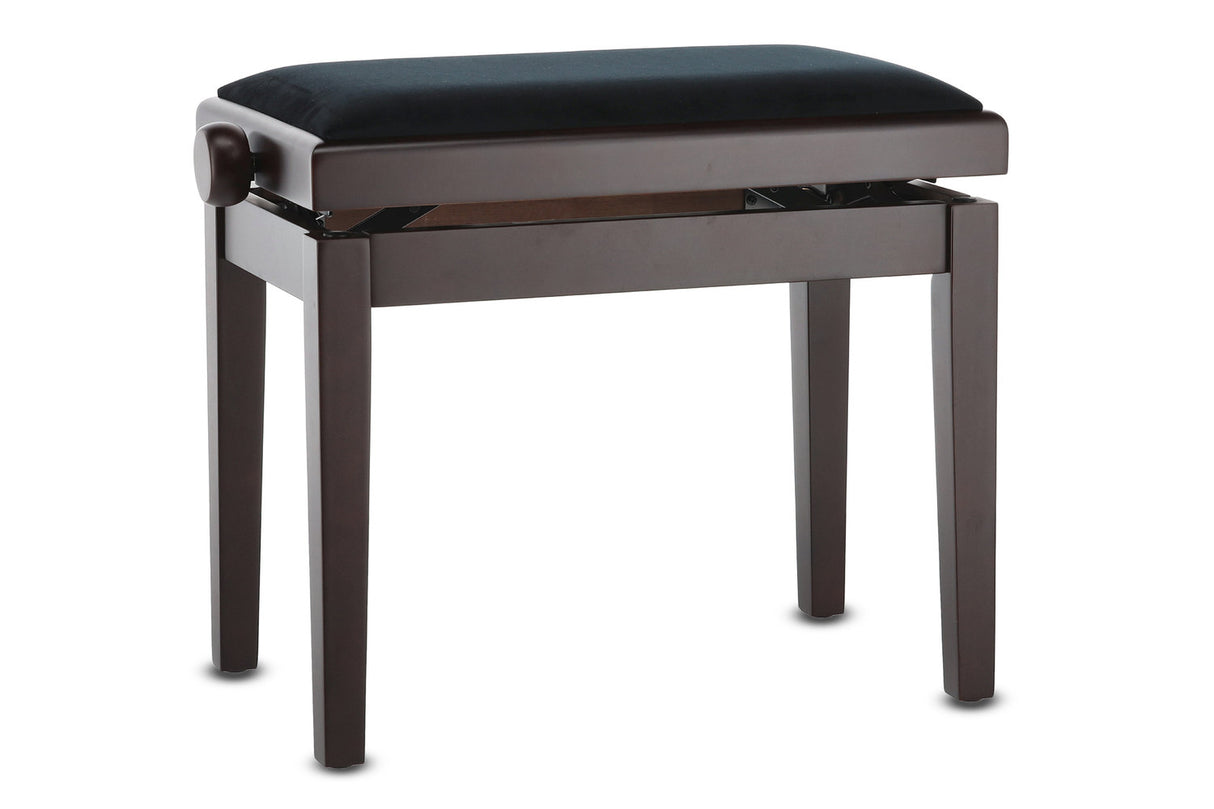 GEWA Piano bench Deluxe - Matt rosewood (Seat black)