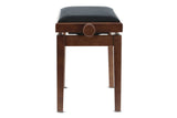 GEWA Piano bench Deluxe - Matt walnut (Seat black)