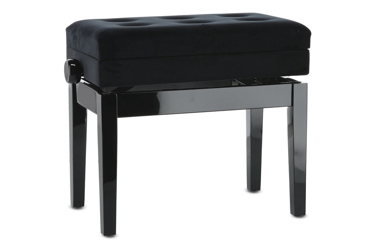 GEWA Piano bench Deluxe Compartment - Black high gloss