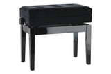 GEWA Piano bench Deluxe Compartment - Black high gloss