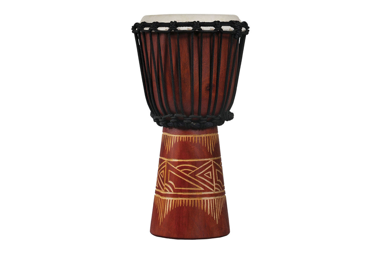 Latin Percussion Djembe World Beat Wood Art - Red/Natural (LP713SR)