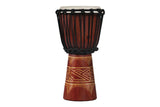 Latin Percussion Djembe World Beat Wood Art - Red/Natural (LP713SR)