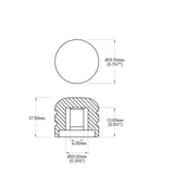 Partsland Potentiometer knob Natural wood - Maple wood