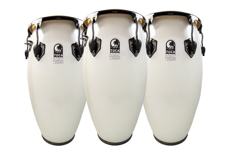 Toca Conga Fiberglass Magarita Blanca, Black Chrome - Conga (4611-3/4FMB)