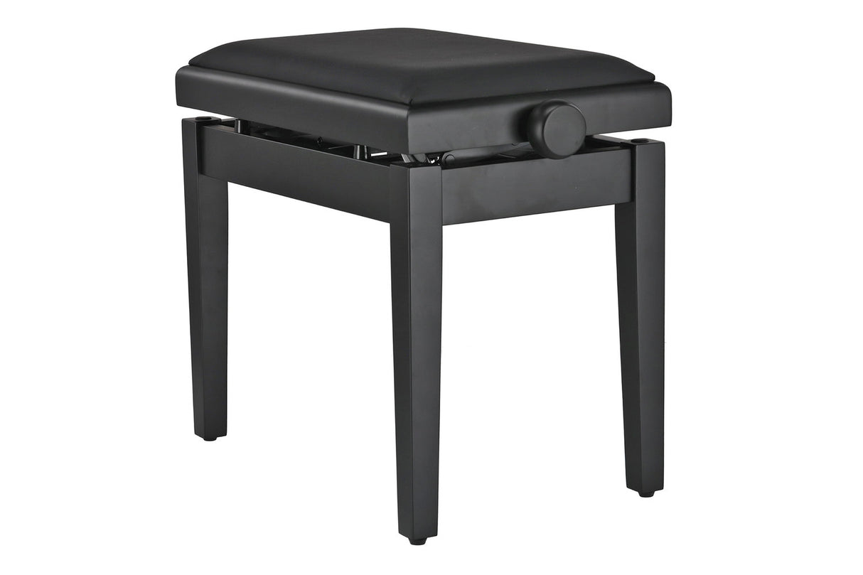 GEWA Deluxe Autolift piano bench, vinyl - Black matte (Black seat)