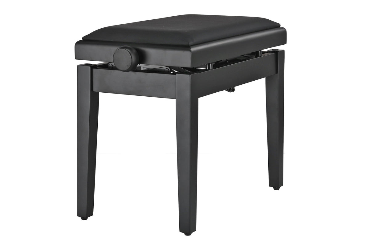 GEWA Deluxe Autolift piano bench, vinyl - Black matte (Black seat)