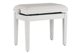 GEWA Deluxe Autolift piano bench, vinyl - White matte (White seat)