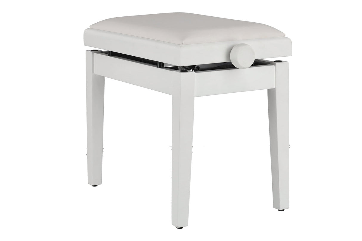 GEWA Deluxe Autolift piano bench, vinyl - White matte (White seat)