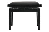 GEWA Deluxe Autolift piano bench, vinyl - Black high gloss (Black seat)