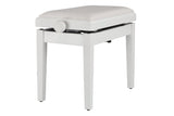 GEWA Deluxe Autolift piano bench, vinyl - White matte (White seat)