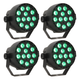 LED Spot Multicolor with remote control (12x3W) 4 Pcs. Bundle