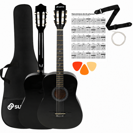 SUPRIMO CGS2 BK 4/4 classical guitar black for learning