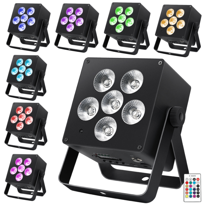 LIGHT4ME ACCU PAR RGBWA-UV battery-powered spotlight 440
