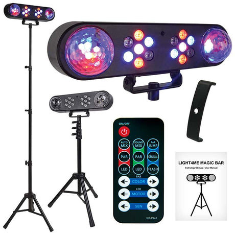 LIGHT4ME MAGIC BAR disco ball effect LED PAR + stand + remote control