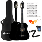SUPRIMO CGS1 BK 4/4 classical guitar black for learning