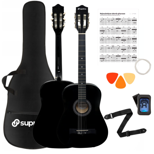 SUPRIMO CGS3 BK 4/4 classical guitar black for learning